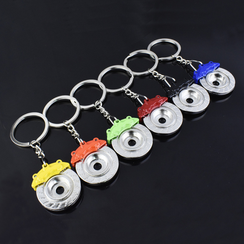 portachiavi piston gift Car Interior Accessories car metal keychain turbo gear hub pendant brake disc shock absorber keychain