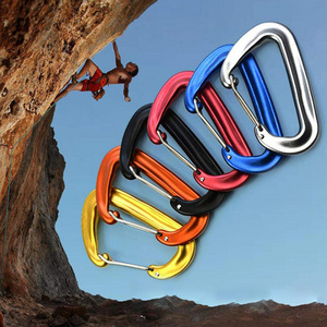 Heavy Duty 25kn D-type Clips Aluminum Hook 12KN rotating Hammock Wire Gate Ultra-Light Locking Carabiners for Hammocks Camping