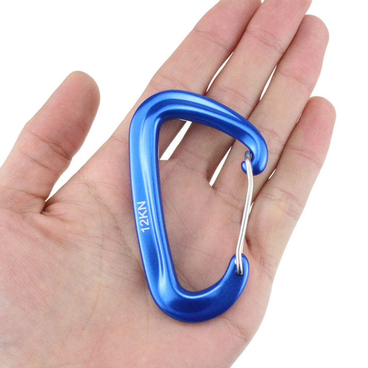 Heavy Duty 25kn D-type Clips Aluminum Hook 12KN rotating Hammock Wire Gate Ultra-Light Locking Carabiners for Hammocks Camping