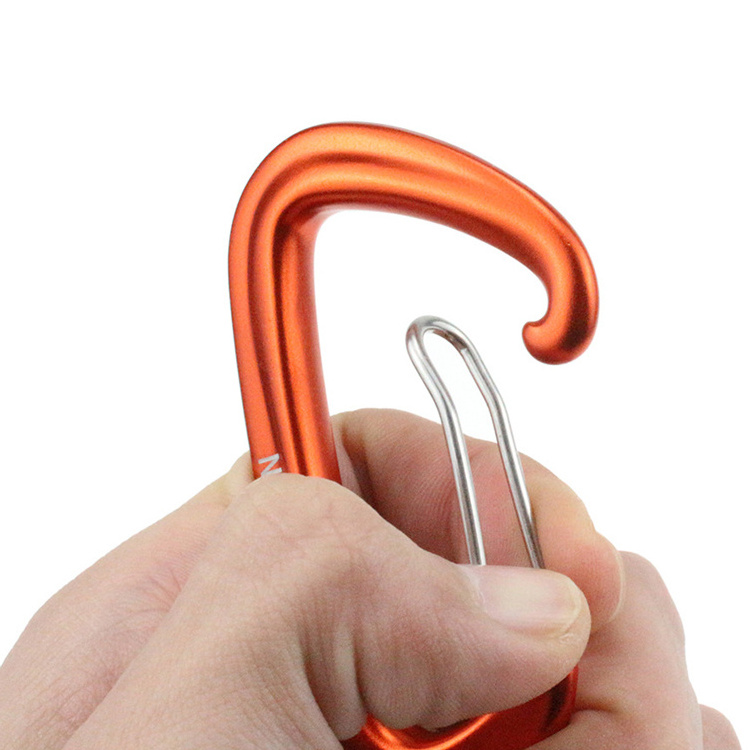 Heavy Duty 25kn D-type Clips Aluminum Hook 12KN rotating Hammock Wire Gate Ultra-Light Locking Carabiners for Hammocks Camping