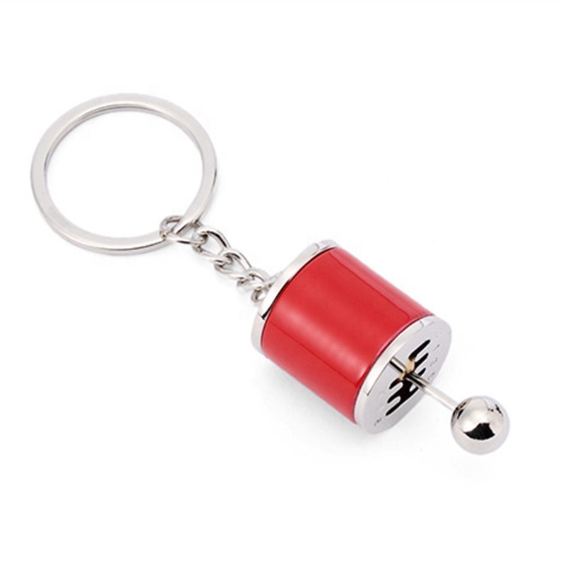 Lever gear keychain cable keychain Stick Auto Parts Metal Key Ring Six speed Manual Transmission Gearbox Keychain