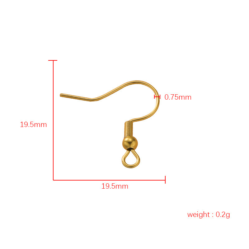 Stainless Steel Earring Hooks Blanks Clasps Hypoallergenic Tarnish Resistant Earrings Fish Hooks Connectors Gold Earring Hooks