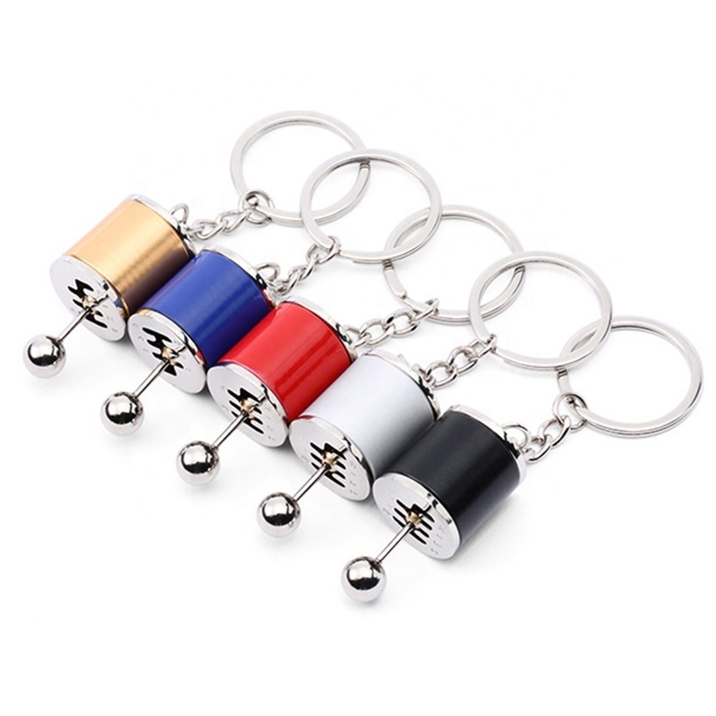 Lever gear keychain cable keychain Stick Auto Parts Metal Key Ring Six speed Manual Transmission Gearbox Keychain