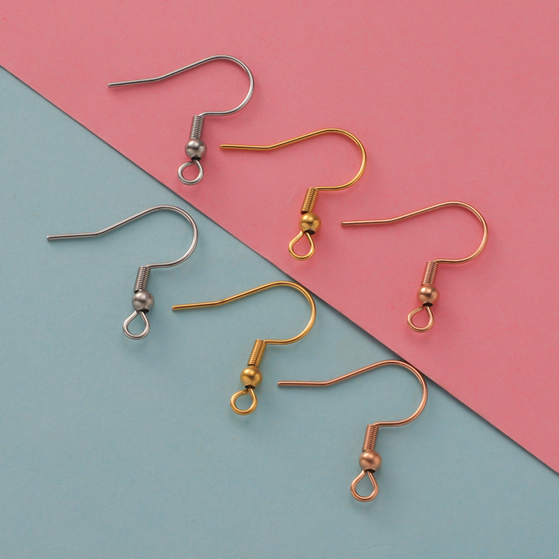 Stainless Steel Earring Hooks Blanks Clasps Hypoallergenic Tarnish Resistant Earrings Fish Hooks Connectors Gold Earring Hooks