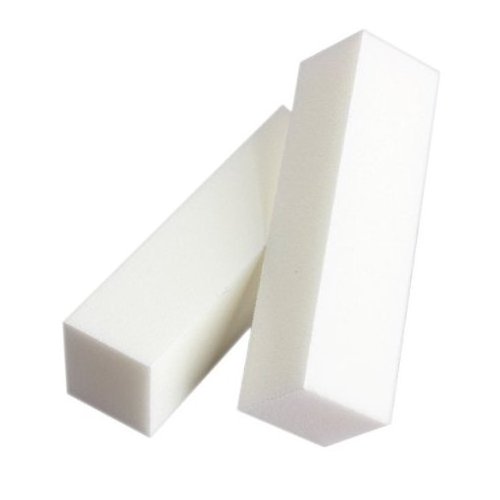 20PCS/PACK 95x25x25mm Grit 120 4 ways White EVA Nail Buffer Block For Nail Sanding