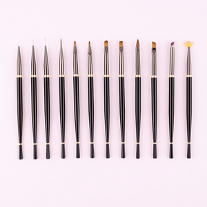 2022 Manufacturers Professional Metal Handle Kolinsky Acrylic Brush UV Gel Art Nail Brush Set