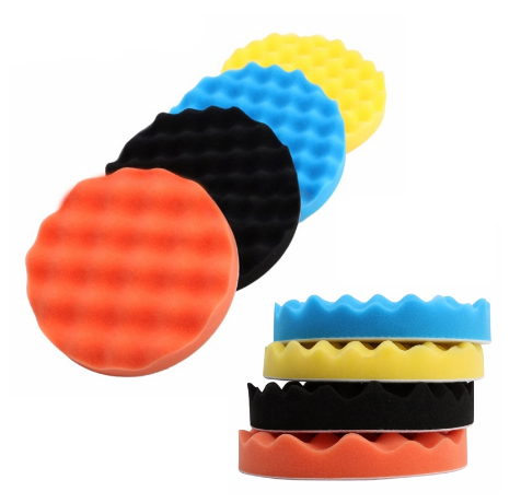 9pcs 2/3/7/6/5 inch Auto Car Polishing Sponge Wool Buffing/Buffer Waffle Pads/Pad Set Foam Wool Polishing Pad Kit For Automotive