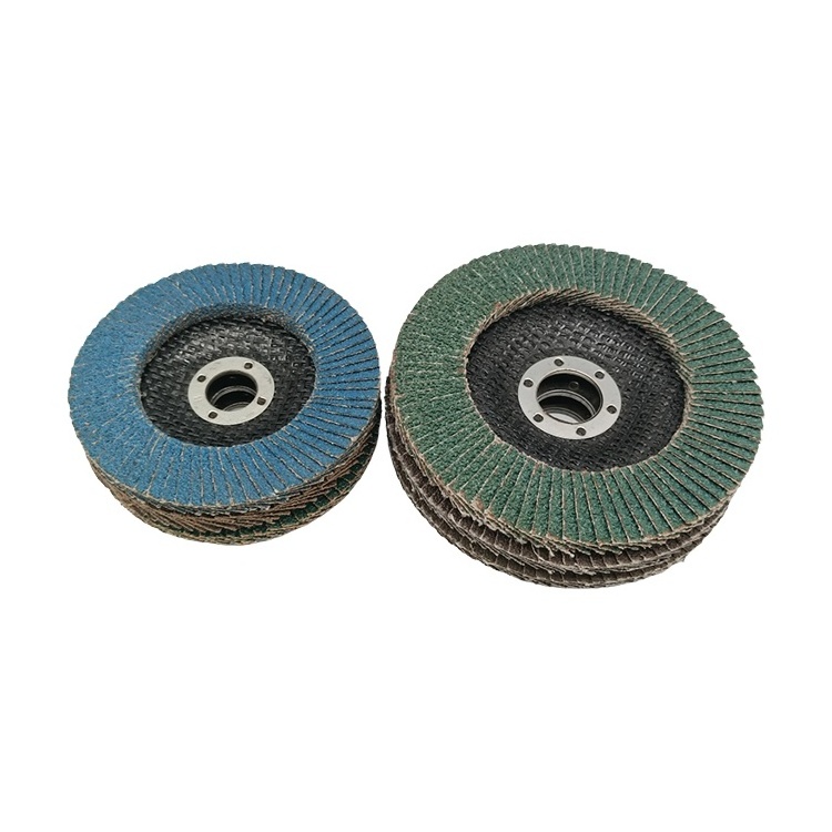 115mm 4-1/2 inch calcined alumina polishing stainless steel and wood flap dsic Fiberglass Backing  Grinding Wheels