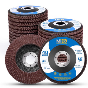 20 Pack 4.5 x 7/8 Inch  Flap Discs for Angle Grinder Sanding Disc  Assorted Grit 40 60 80 120 Type #27