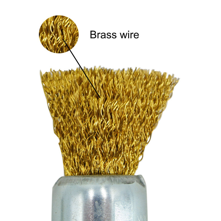 SATC Brass Wire 200pcs Premium Crimped Wire End Brush, 1