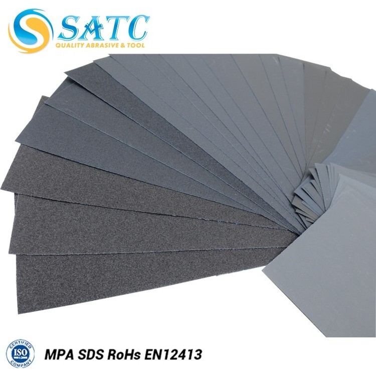 100 Pcs Sandpaper Sanding Sheets Assorted 240/320/400/600/800/1000/1200/1500/2000Grit Wet Dry Wood Car Metal