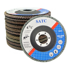 SATC Premium 4-1/2'' Flexible Alumina Flap Disc Extra Power Grinding Wheel for Steel Alloy