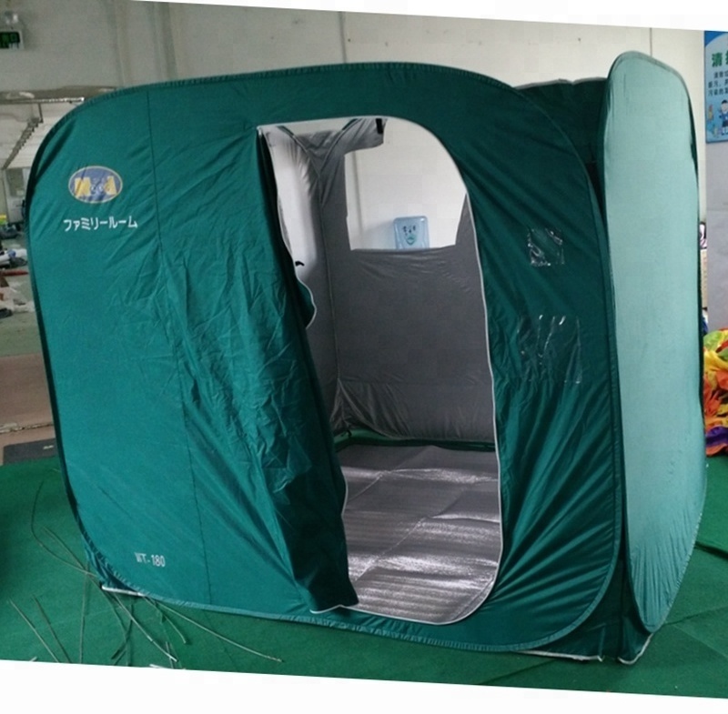 Indoor Modular Emergency Evacuation Shelter with Foam Pad, Civil Affairs Portable Movable refugee Cube Tent for disaster relief