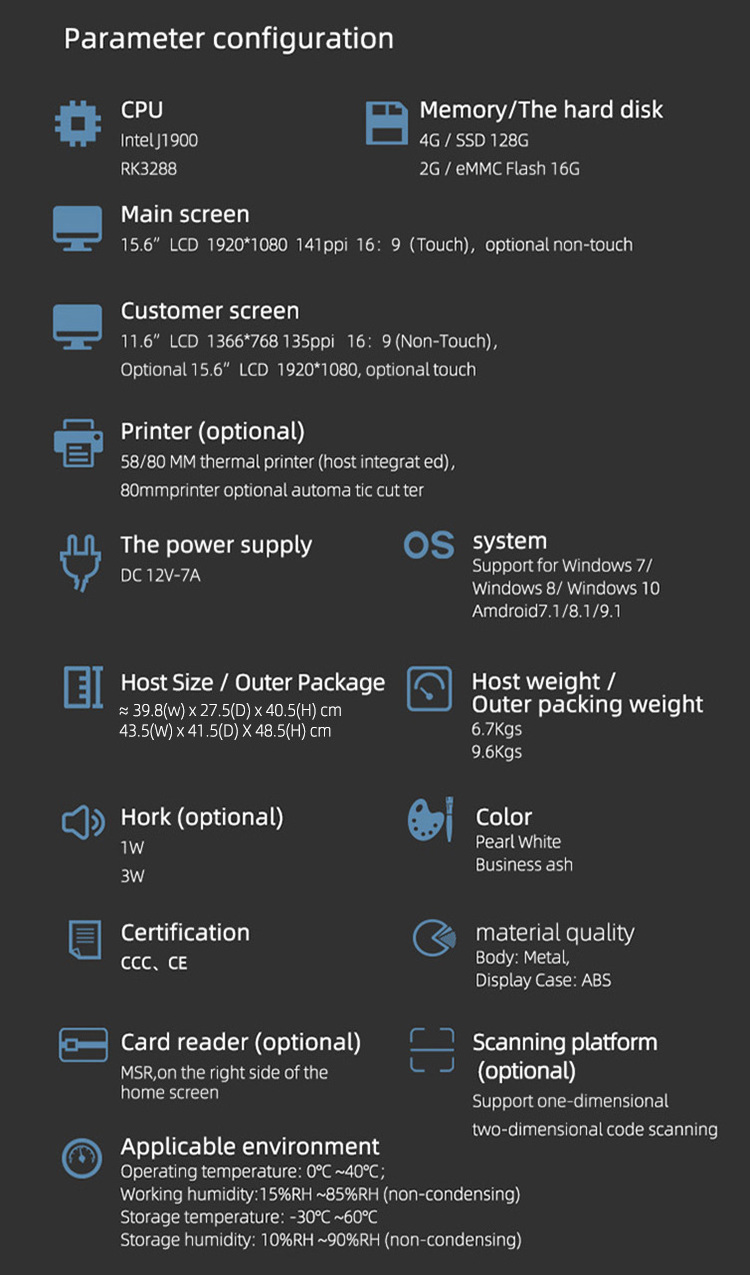 2024 hot-sale products factory Price Cheap Electronic Cash Register Wholesale Pos+systems Pos Machine