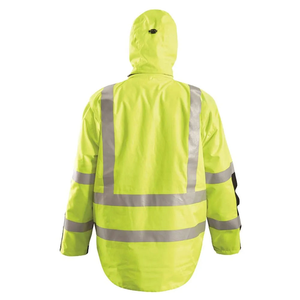 100% Polyester Hi Vis Rain wear Waterproof Rain Overall High Visibility Jackets Reflective Work Clothing Safety Jacket