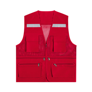 Best Selling Popular High quality cheap custom wholesale red safety vest