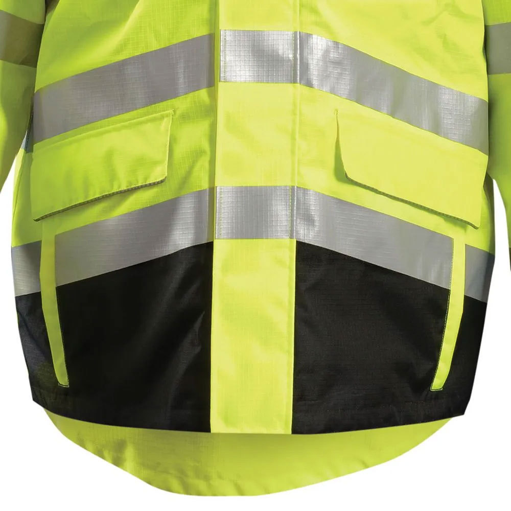 100% Polyester Hi Vis Rain wear Waterproof Rain Overall High Visibility Jackets Reflective Work Clothing Safety Jacket