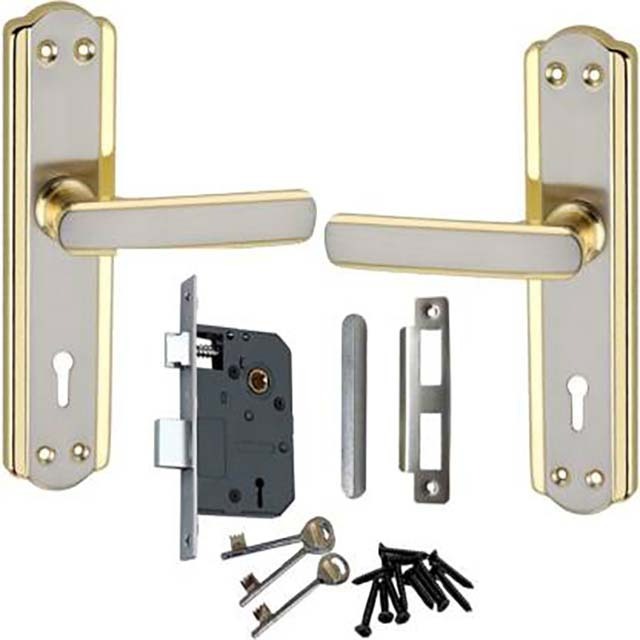 MORTICE LOCK SET Hardware Fitting Cabinet Cam Lock for Computer HS102 Top Quality Zinc Alloy Black Cover Metal Key Golden