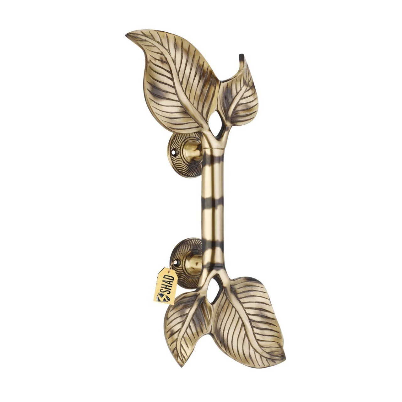 Leaf Design Brass Door Handle