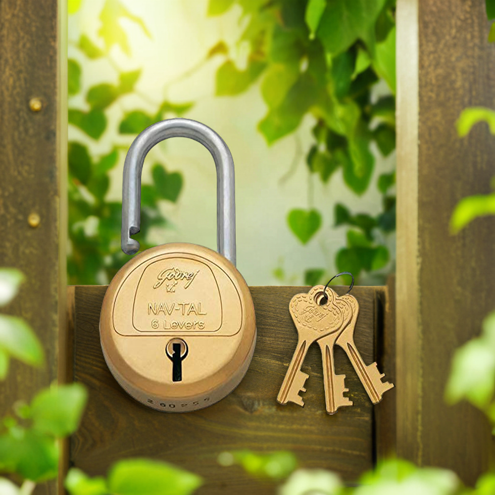 Keyed Brass Padlock Secure Lock with Keys for Protection