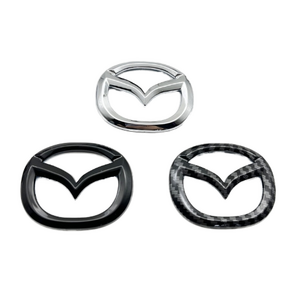 Mazda Carbon Fiber Logo Steering Wheel Cover Carbon Fiber Badge Car Stickers