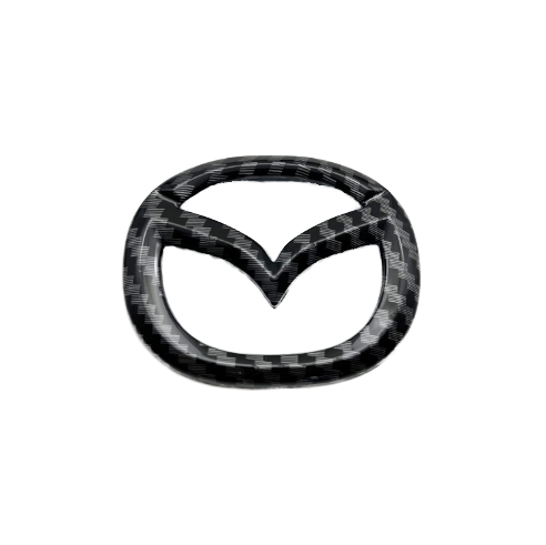 Mazda Carbon Fiber Logo Steering Wheel Cover Carbon Fiber Badge Car Stickers