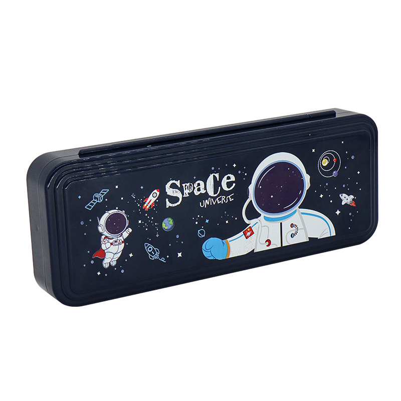 Ultraman cartoon cartoon password lock plastic pencil case waterproof boy spaceman astronaut stationery box