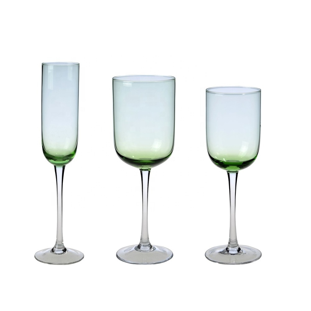 Unique design handmade glass stemware / goblet / red wine glass / drinking glasses