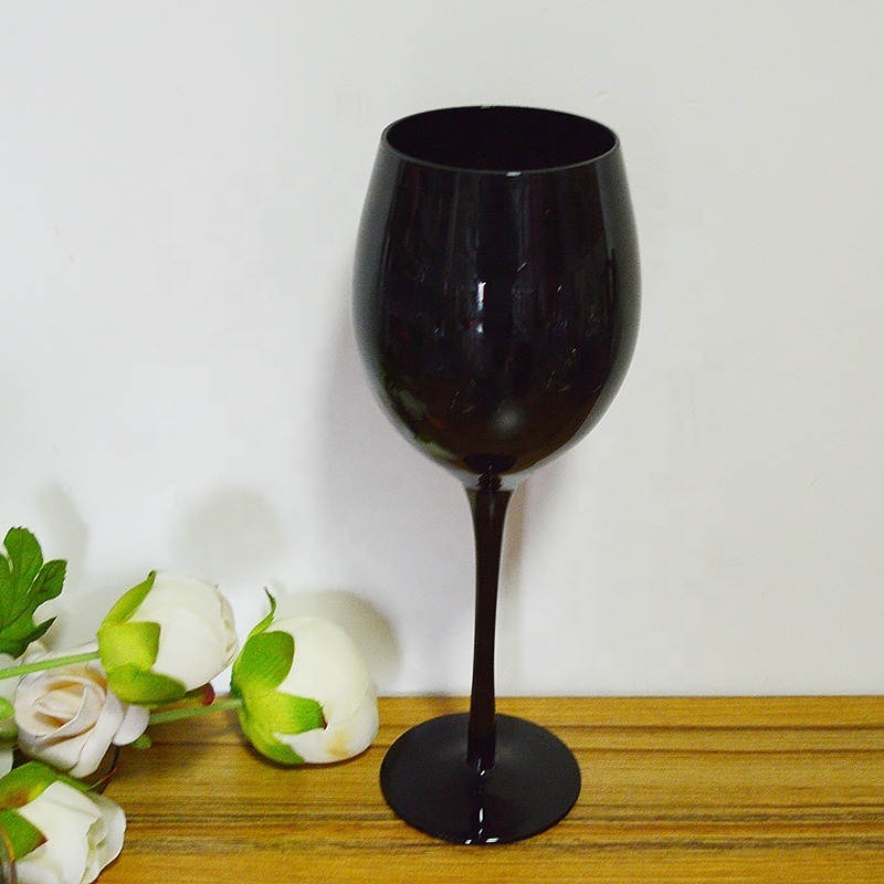 Wholesale Wine Glasses Full Color Accent Blind Black Tasting Glass for Fun Party Event