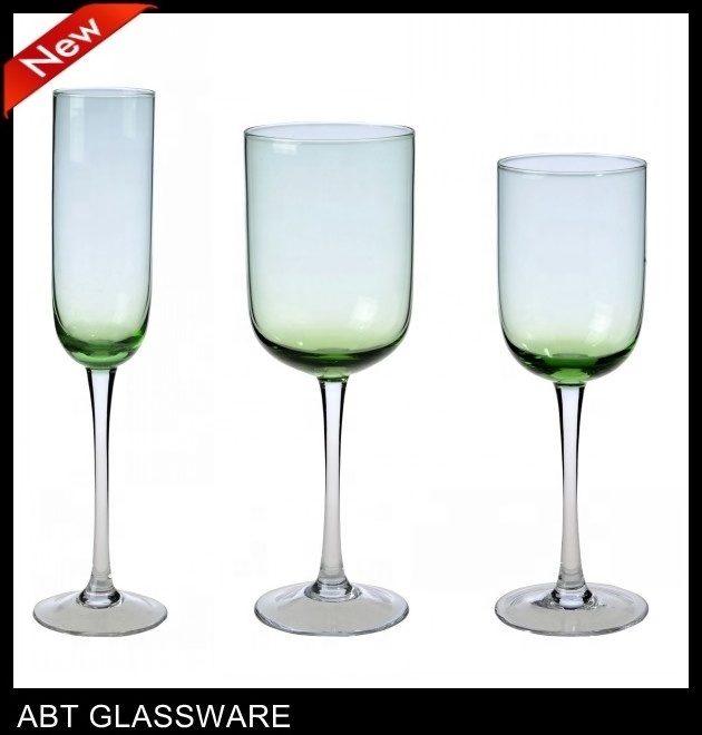 Unique design handmade glass stemware / goblet / red wine glass / drinking glasses