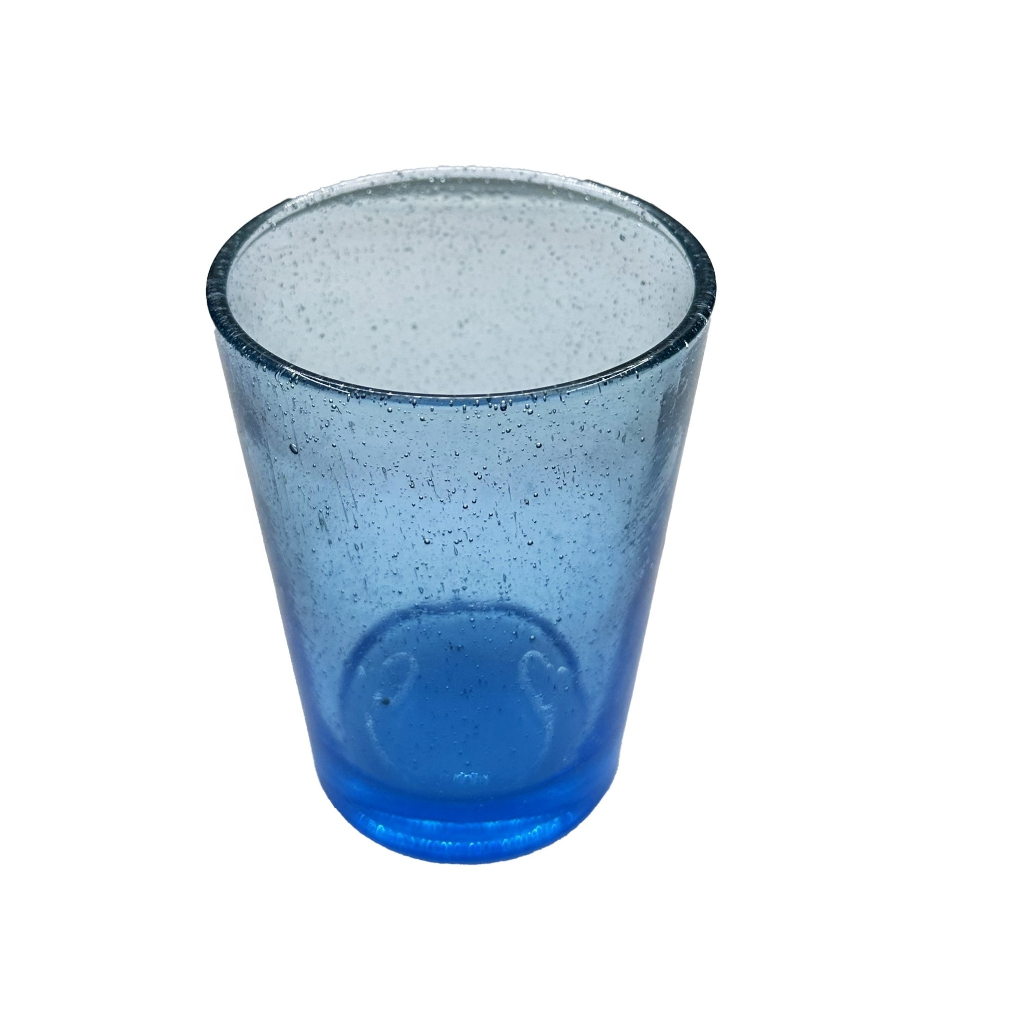 Unique hot sale colored luxury drinking air bubble water glass tumbler cups