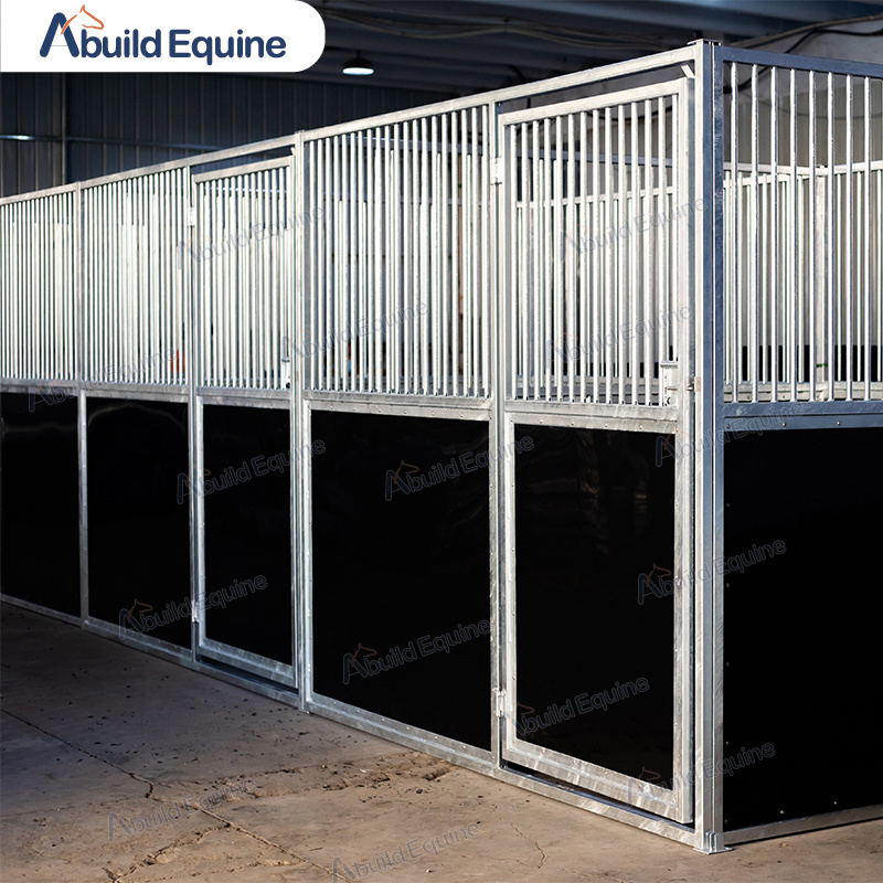 horse stables portable outdoor stall boxes fronts with roof and gate