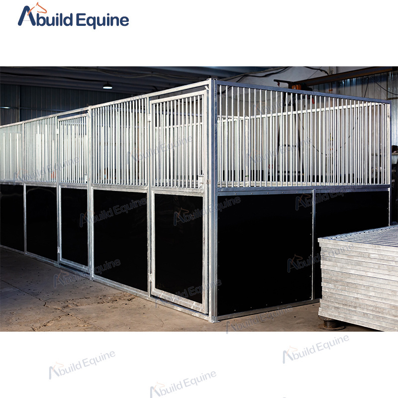 horse stables portable outdoor stall boxes fronts with roof and gate