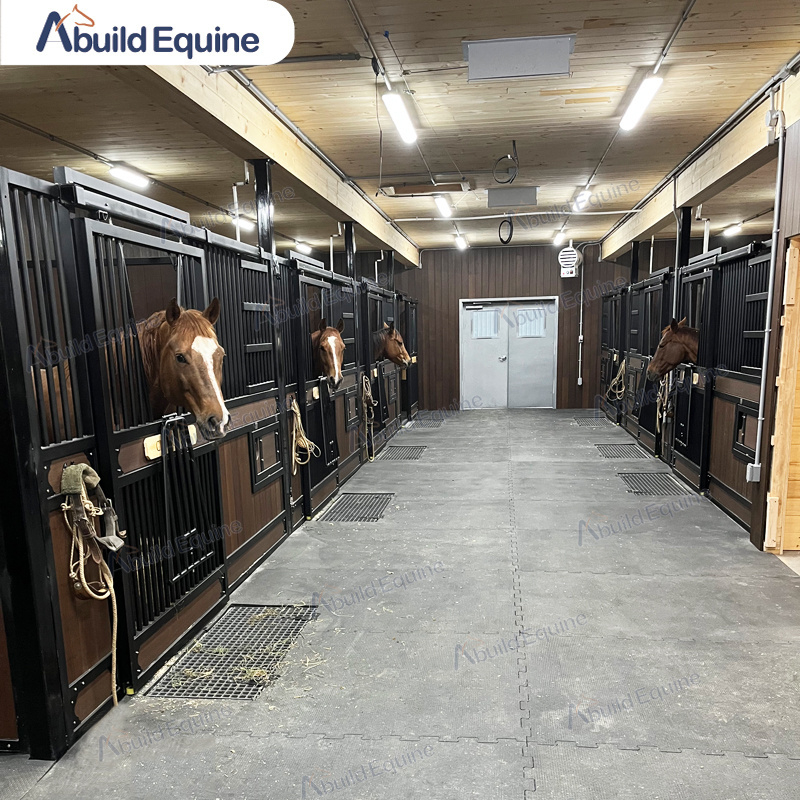 Husbandry equipment Fancy free standing horse stalls with sliding doors