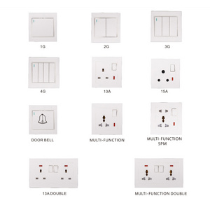 Abuk Saudi Arabia Uk 13a Light Switch Single Socket Home Electrical Materials Usb Power Universal Outlet Wall Switches Socket