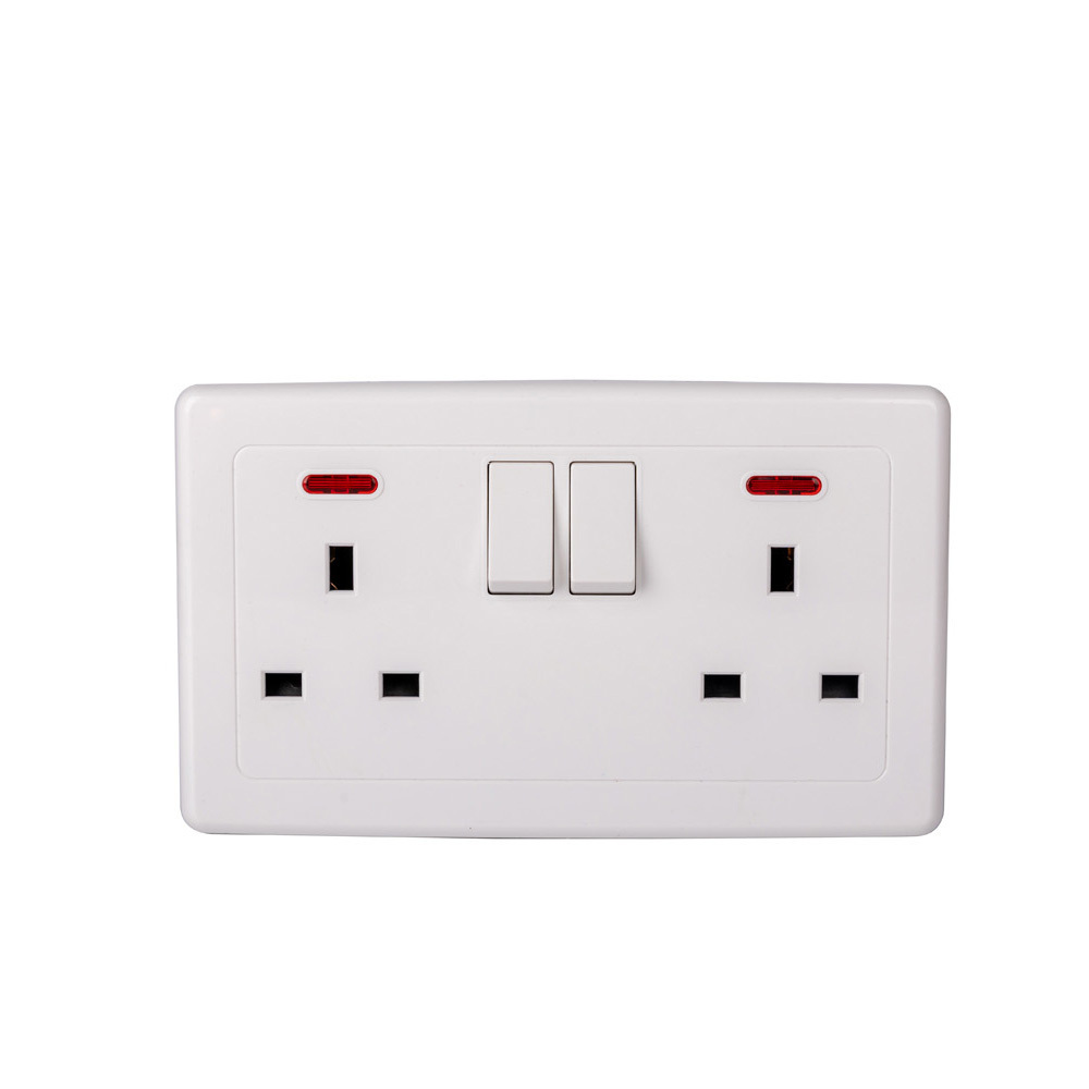 Abuk White Black Gold British Standard 1 Gang 2 Way Light Wall Switch Panel Electrical Usb Plugs Wall Switches And Sockets