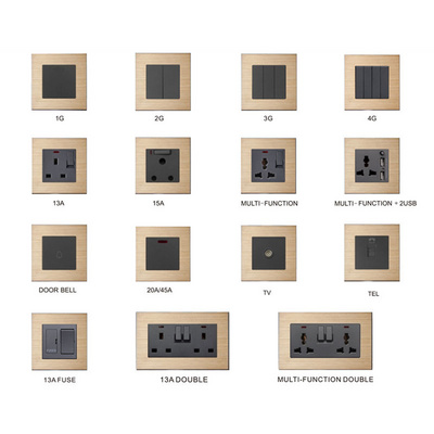 Abuk Ce Rosh Certification Eu Standard Electrical 1/2/3/4 Gang 2 Way Modular Wall Light Switch And Usb Power Socket