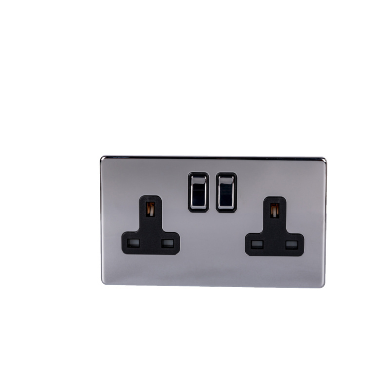 Abuk China 3 Gang 4 Gang 2 Way Stainless Steel Electric Switches And Socket Outlet Electric Interruptor Light Switch For Home