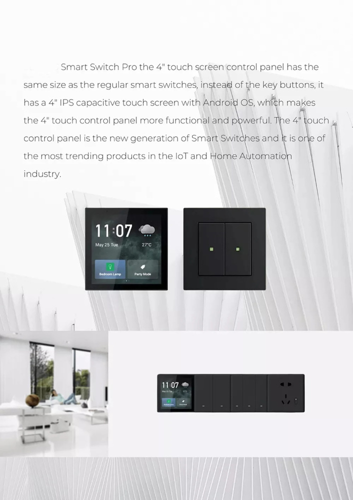 ABUK home automation system smart solution remote control tuya zigbee smart home house control panel switch