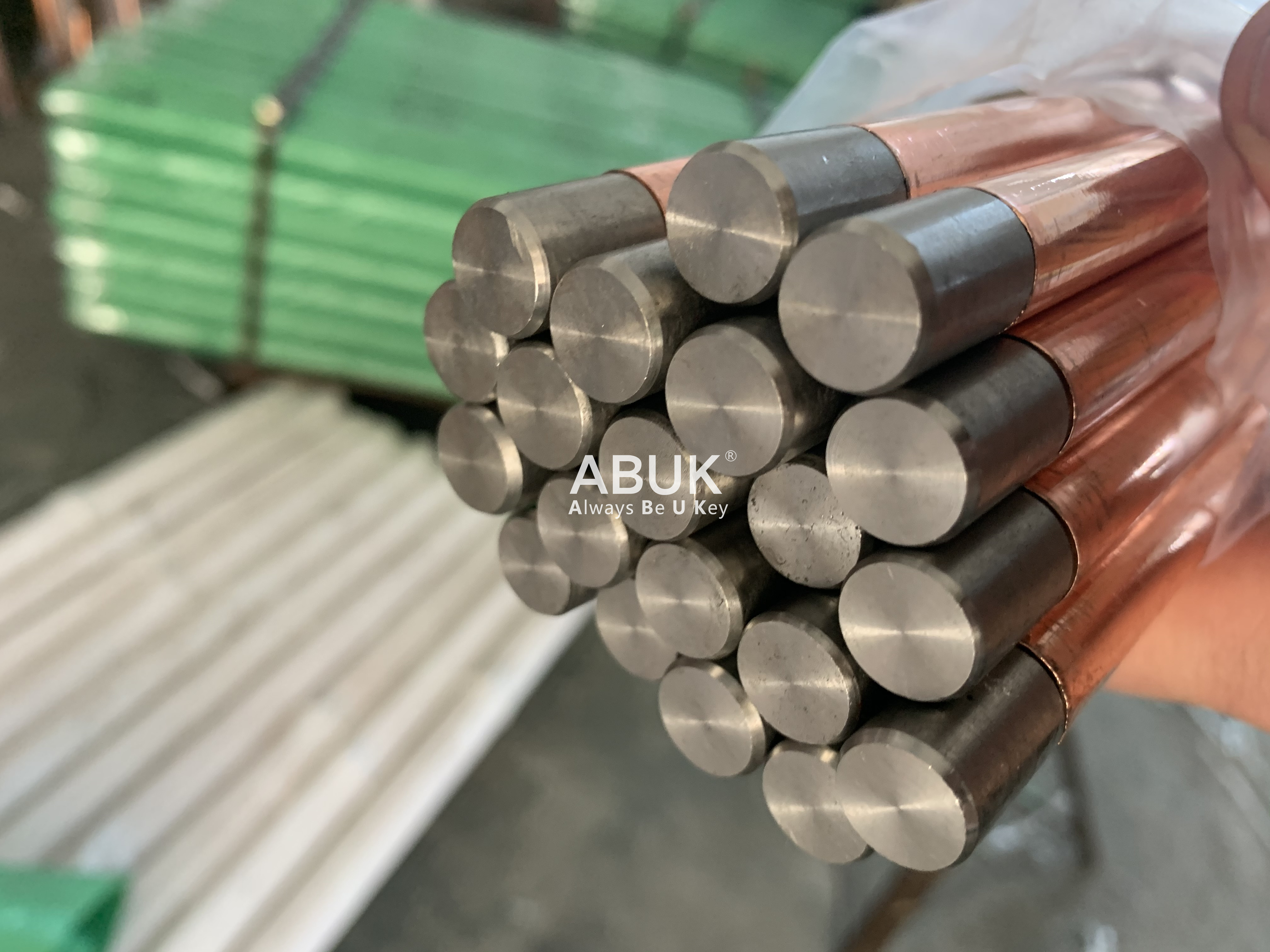 ABUK Industrial wholesale lightning protection grounding rod copper earth rod