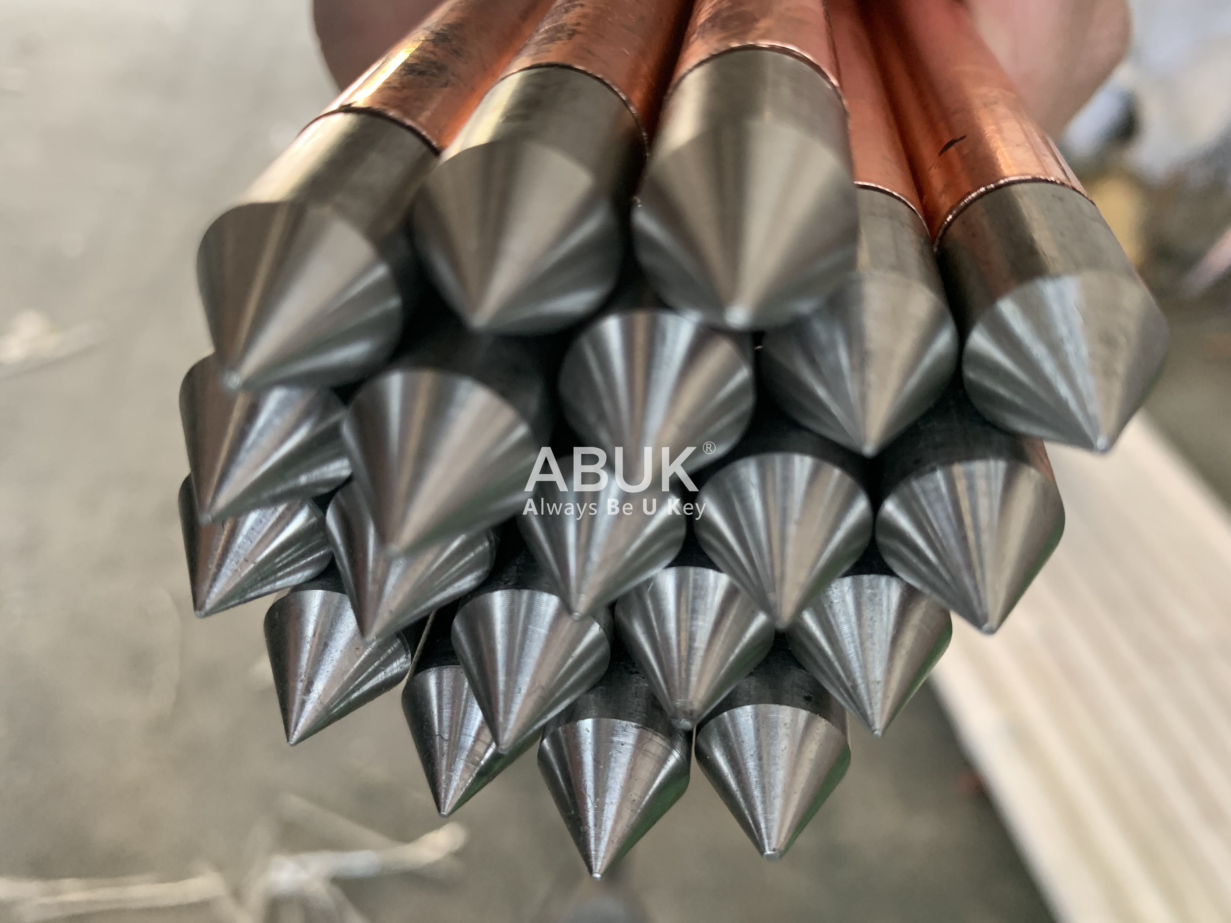 ABUK Industrial wholesale lightning protection grounding rod copper earth rod