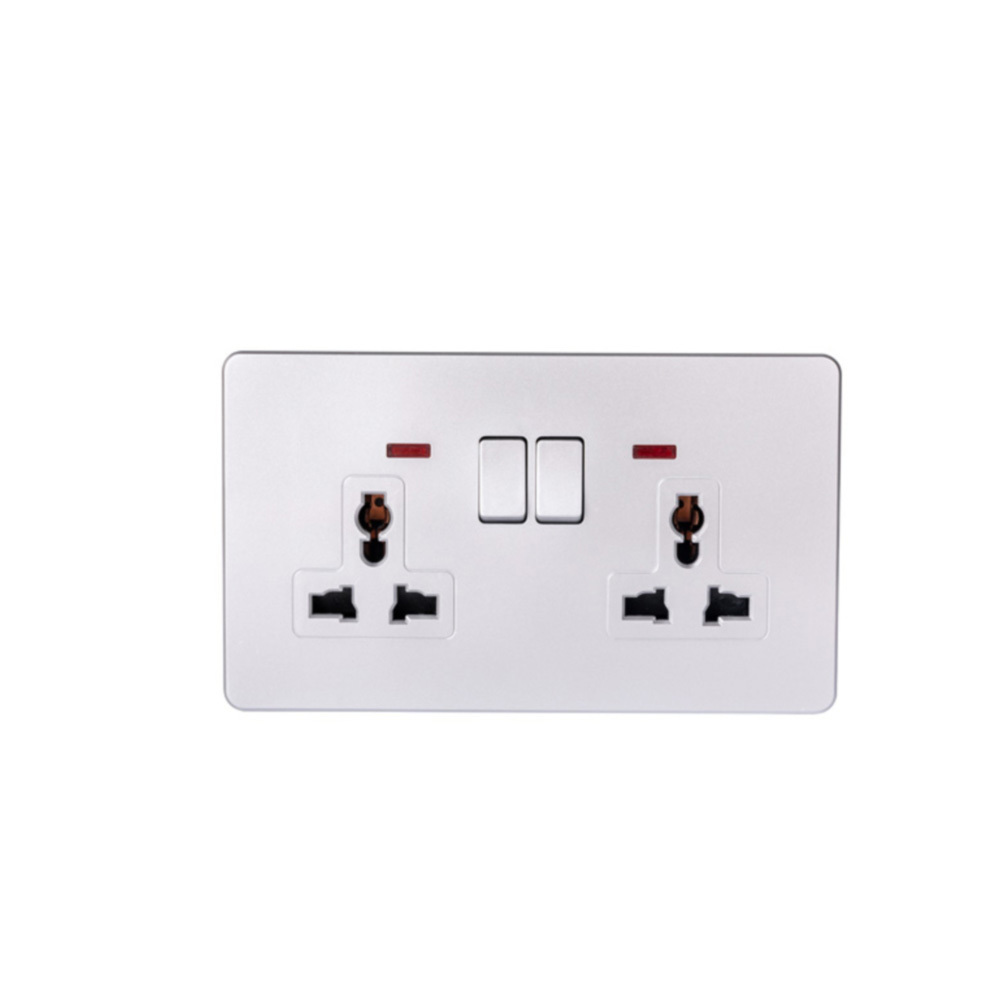 Abuk EU UK Standard CE Rosh electric 10A 13A 16A 1/2/3 Gang electronic power wall light switch and 2 usb socket