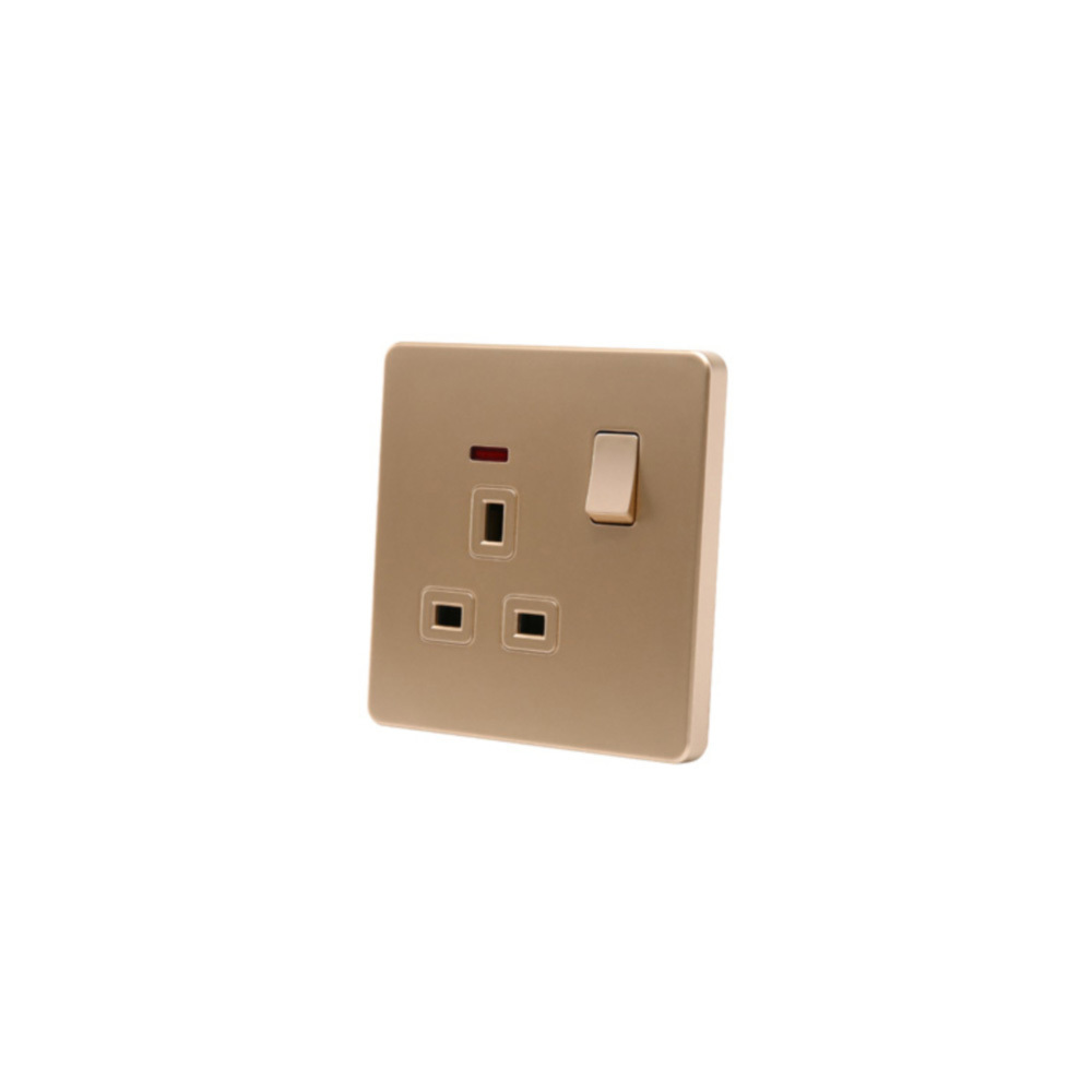 Abuk EU UK Standard CE Rosh electric 10A 13A 16A 1/2/3 Gang electronic power wall light switch and 2 usb socket