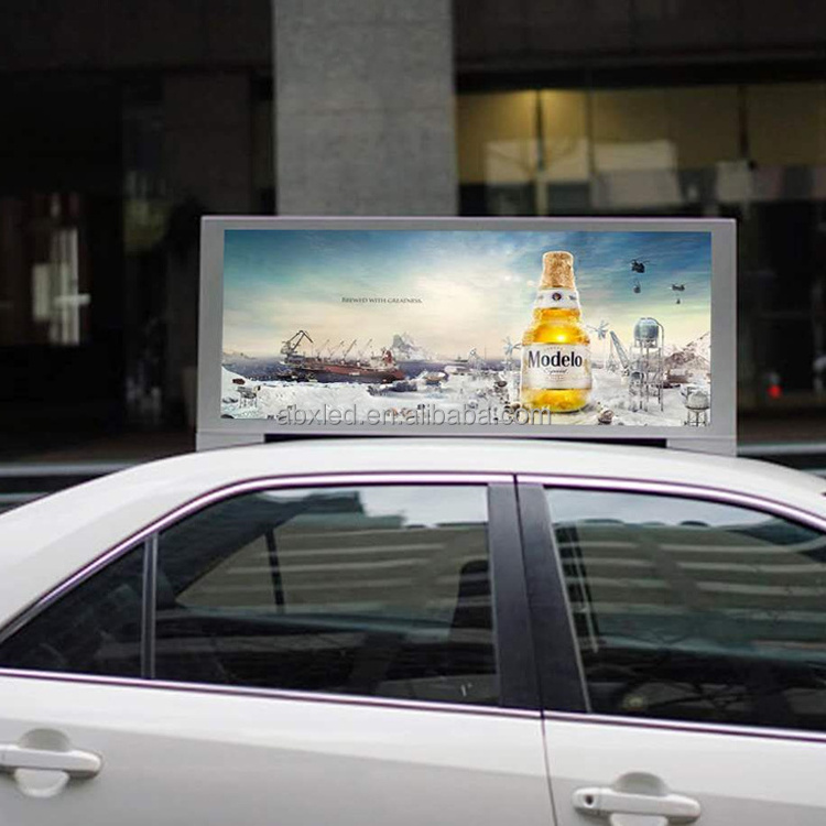 Custom Digital Commercial Advertising Outdoor Waterproof Car Roof Board Taxi Top Led Display Screen