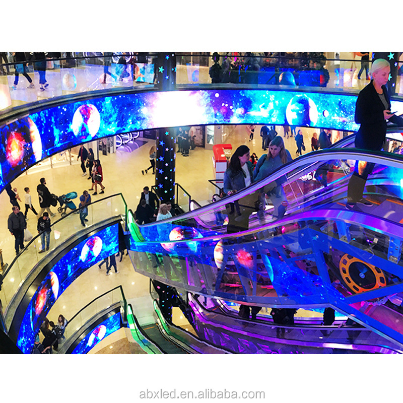 Factory Price Custom Indoor Curved Flexible Round Led Screen Display Flexible Soft  Led Panel