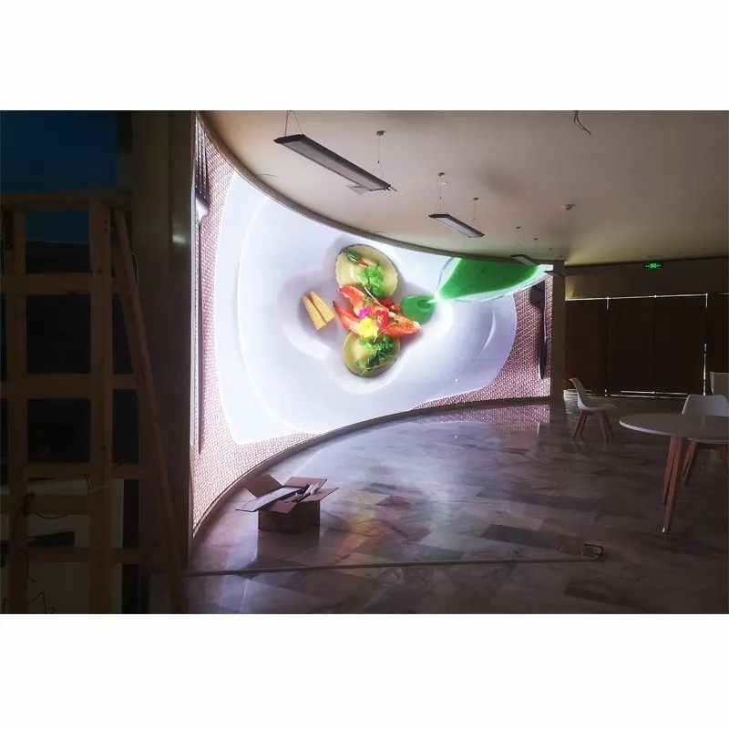 Factory Price Custom Indoor Curved Flexible Round Led Screen Display Flexible Soft  Led Panel