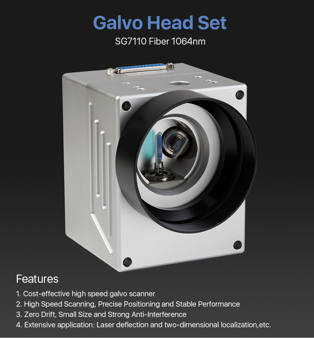 3d dynamic focusing fiber galvo head SG7110  for fiber laser machine galvo scan head galvo head