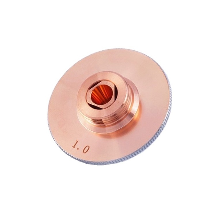 high quality single and double red copper laser nozzle  for fiber laser cutting head Raytool WSX 28mm 32mm  IPG  Raycus MAX