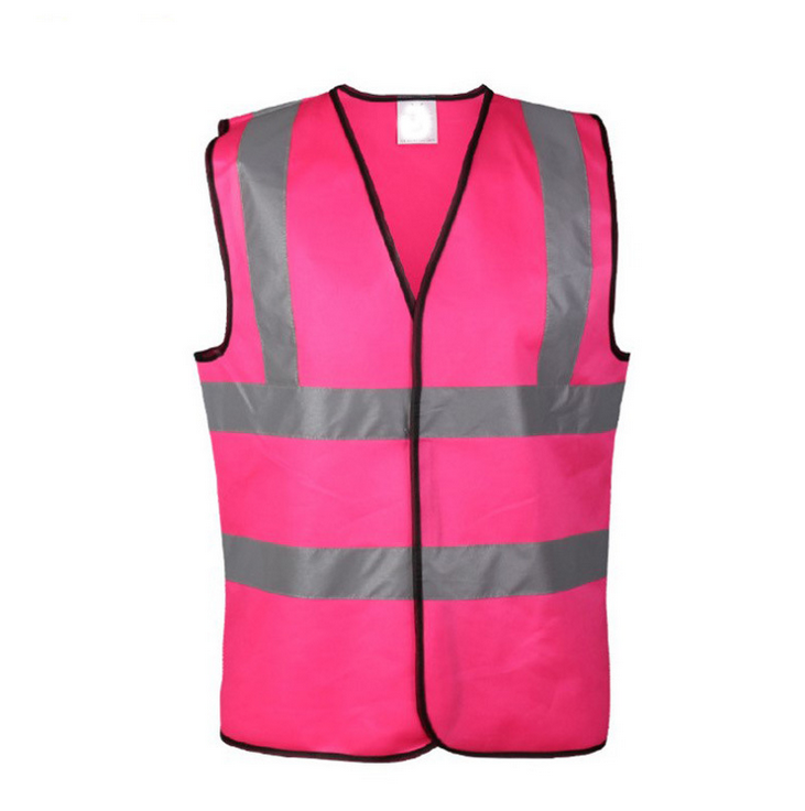 High Visibility Reflective pink women Safety Vest