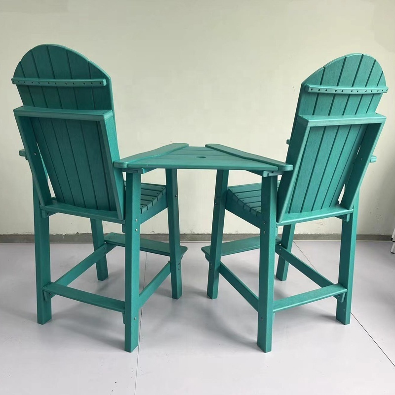 poly counter set all weather poly adirondack chair tete-a-tete